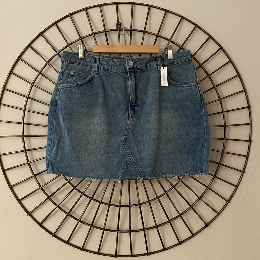 NWT TOPSHOP Frayed Hem Miniskirt | size 14